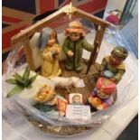 A boxed Hummel nativity scene from Danbury Mint, "O Holy Night"