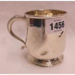 A silver christening mug - a/f