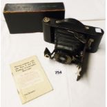 A 1920's boxed Kodak No2A folding Autographic Brownie with instruction booklet and cable release