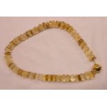 A Kate Higham silver gilt and faceted citrine necklace