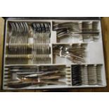 A cased part set of Nivella stainless steel cutlery