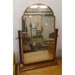 A 19 1/4" Queen Anne style walnut framed dressing table mirror