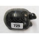 A 4 1/2" Chinese carved stone tortoise