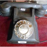 A 1930's GPO 332 black bakelite telephone