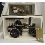 A Wilesco D368 live Steam Roller Traction Engine and a Wilesco A388 water cart - boxed and unused