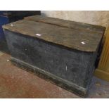 A 33 1/2" Victorian stained pine lift-top box - a/f