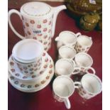 A Susie Cooper Apple Gay pattern part coffee set