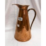 A conical copper jug