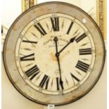 A reproduction French wall clock with large dial and battery movement