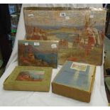 A 1930's Chad Valley G.W.R. jigsaw, "Vikings Landing" - sold with an "Italian Lakes" series jigsaw