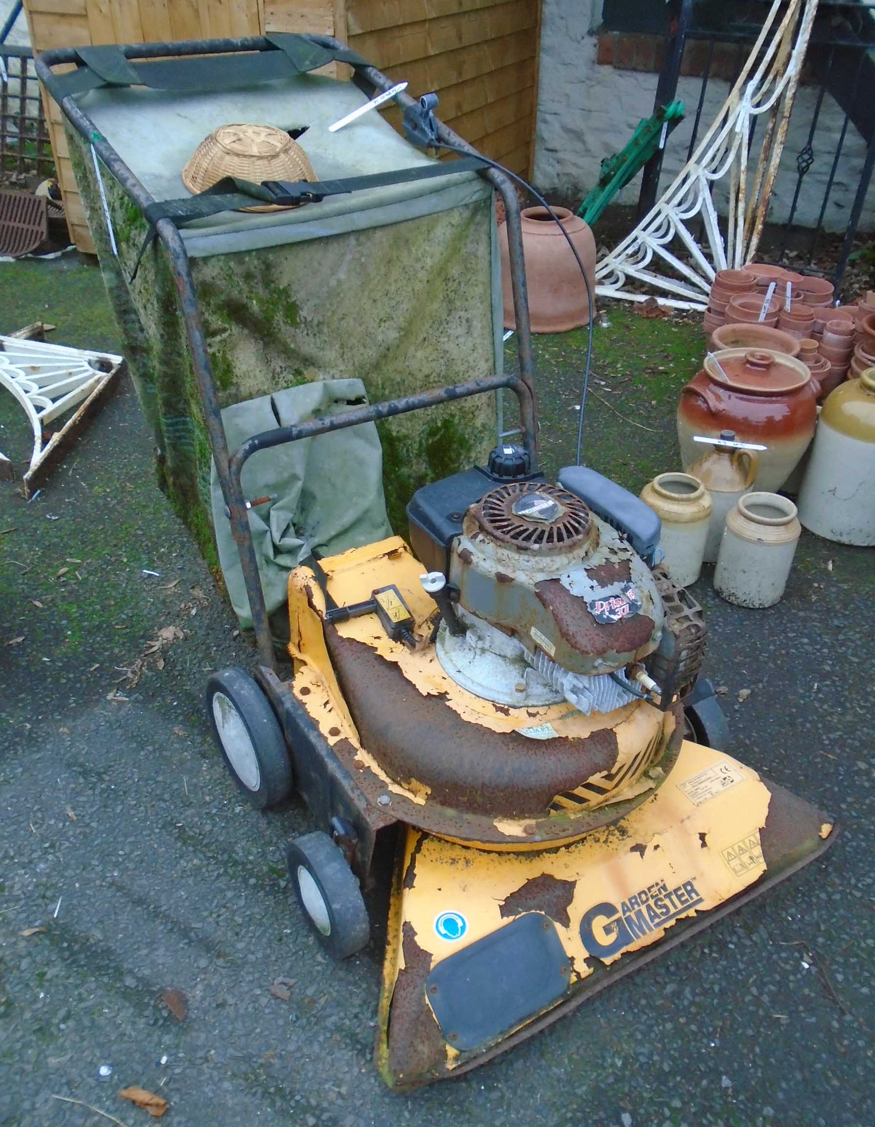 A Tecumseh Sirio Prisma 37 leaf collector with 4 stroke engine