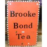 An early-mid 20th Century Brooke Bond Tea enamelled advertising sign - 20" X 30"