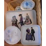 A set of Villeroy & Boch shallow dishes - sold with four pieces of modern Wedgwood
