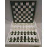 A boxed marble chess set