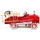 A Burns Novelty & Toy pedal fire truck - some paint loss