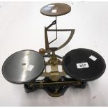 A set of yarn scales - sold with a set of W.M. Welch Scientific Company, Chicago balance scales