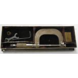 An early 20th Century cased American Brown & Sharpe micrometer