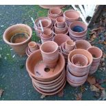 A collection of terracotta plant pots - various sizes and styles
