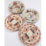 Four early 20th Century Saxon China floral decorated semi-porcelain dessert bowls - sold with