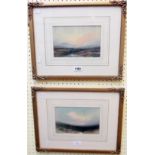 Charles Edward Brittan: a pair of matching gilt framed paintings depicting Dartmoor landscapes,