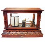 An early 20th Century oak cased barograph by Callaghan & Co., 23A New Bond St. London, with