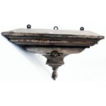 A 16 1/8" antique wooden bracket clock wall bracket