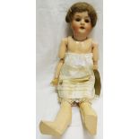 An early 20th Century Heubach Koppelsdorf 250-4 doll with sleeping eyes - a/f