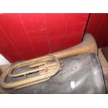 A brass trumpet & carrying case