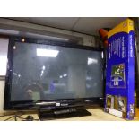 A PANASONIC 42' LCD TV, with a Universal flat panel wall mount (remote) (2)