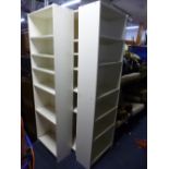 FOUR VARIOUS OPEN BOOKCASES