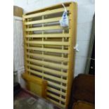 A PINE SINGLE BED, with pull out guest bed