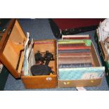 A BOXED OPTICAL STEREOMETER, and a box of various optical books and manuals etc