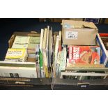 TWO BOXES OF MAINLY HARDBACK BOOKS, covering multiple sports (including Biograph) and material,