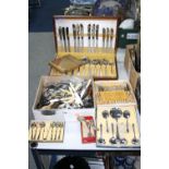 A CANTEEN OF VINERS, SHEFFIELD CUTLERY, various other boxed sets and a quantity of cutlery