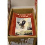 A BOX OF ELEVEN VOLUMES OF 'THE COUNTRY LIFE' ANNUAL