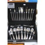 A CASED VINERS CANTEEN OF CUTLERY, (extra pieces to make up to 50 pieces)