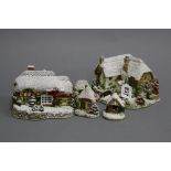 TWO LILLIPUT LANE SCULPTURES FROM ILLUMINATED COTTAGES COLLECTION, modelled as 'Flock to The