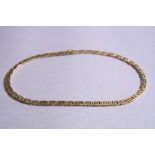 A LATE 20TH CENTURY GREEK KEY DESIGN COLLAR, measuring approximately 380mm in length, stamped 585,