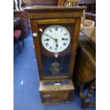 AN OAK CASED GLEDHILL-BROOK TIME RECORDER, Huddersfield, Halifax, London, Birmingham, approximate