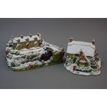 TWO LILLIPUT LANE SCULPTURES, modelled as 'Christmas Coming', L3714 and 'Make Light of the Snow',