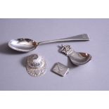 TWO ELIZABETH II SILVER CADDY SPOONS, one cast as a jockey's cap, maker HC, Sheffield 1997, the