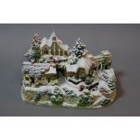 A LIMITED EDITION MUSICAL LILLIPUT LANE SCULPTURE, modelled as 'Winter Wonderland', L3240, No.74,