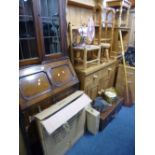 A QUANTITY OF OCCASIONAL/MISCELLANEOUS ITEMS, to include a rush seated child's chair, towel rail,