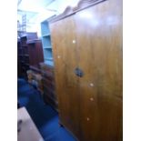 A MODERN MAHOGANY OPEN BOOKCASE, and smaller mahogany open bookcase (2)