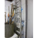 AN ALUMINIUM DOUBLE EXTENDING LADDER, and a step ladder (2)