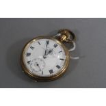 A GOLD PLATED THOMAS RUSSELL POCKET WATCH