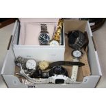 A BOX OF MIXED WATCHES