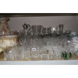 A COLLECTION OF DRINKING GLASSES, etc, including Waterford and Edinburgh