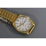A GENTS OMEGA AUTOMATIC GENEVE DAY DATE WRISTWATCH, calibre 1022,case number 1660120, marked on