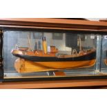 A WOODEN HALF BLOCK MODEL, of 'S.T. SUN IV, built by Eagle, Hull, 1915, 105 x 22.5 x 12.4', in a